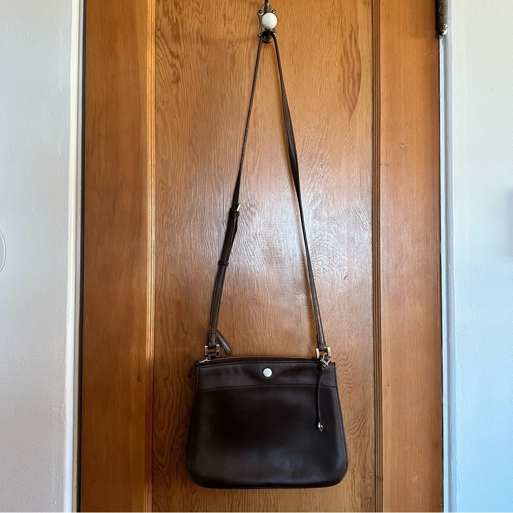 loro piana milky way leather brown crossbody bag